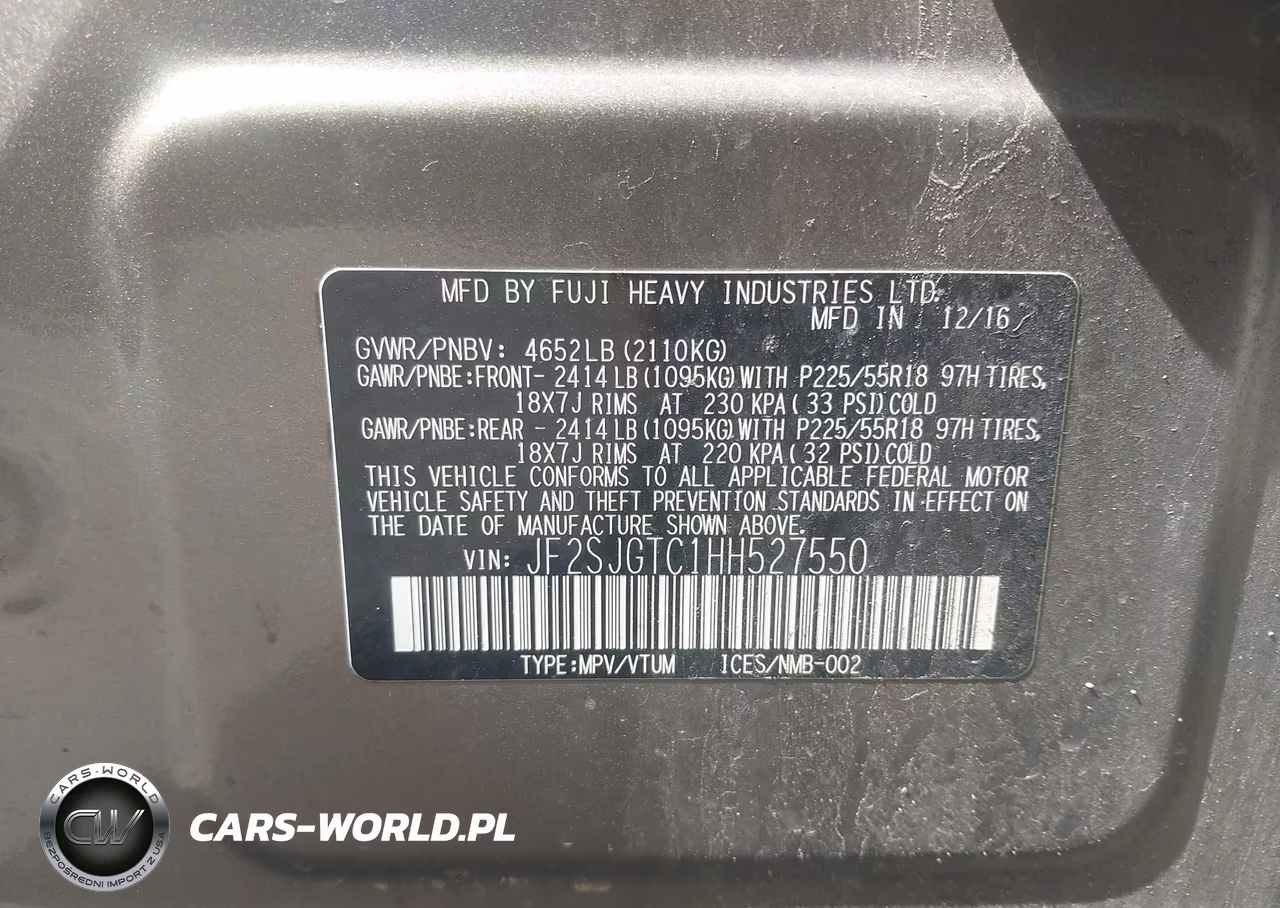 2017 Subaru Forester 2.0Xt Touring VIN:JF2SJGTC1HH527550 - 9