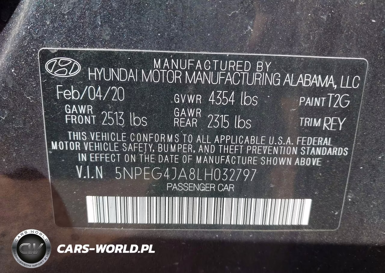 2020 Hyundai Sonata Se VIN:5NPEG4JA8LH032797 - 9