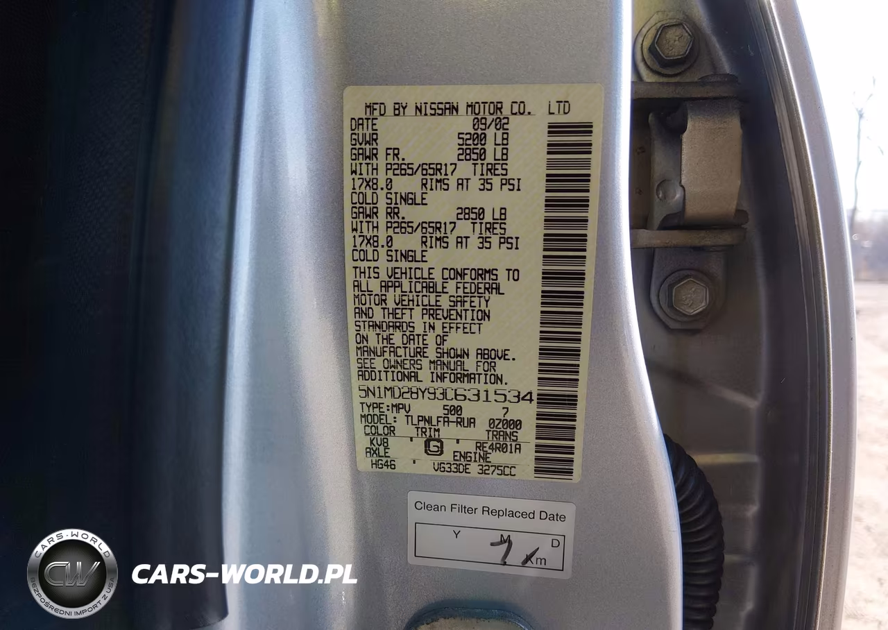 2003 Nissan Xterra Se S-C VIN:5N1MD28Y93C631534 - 9