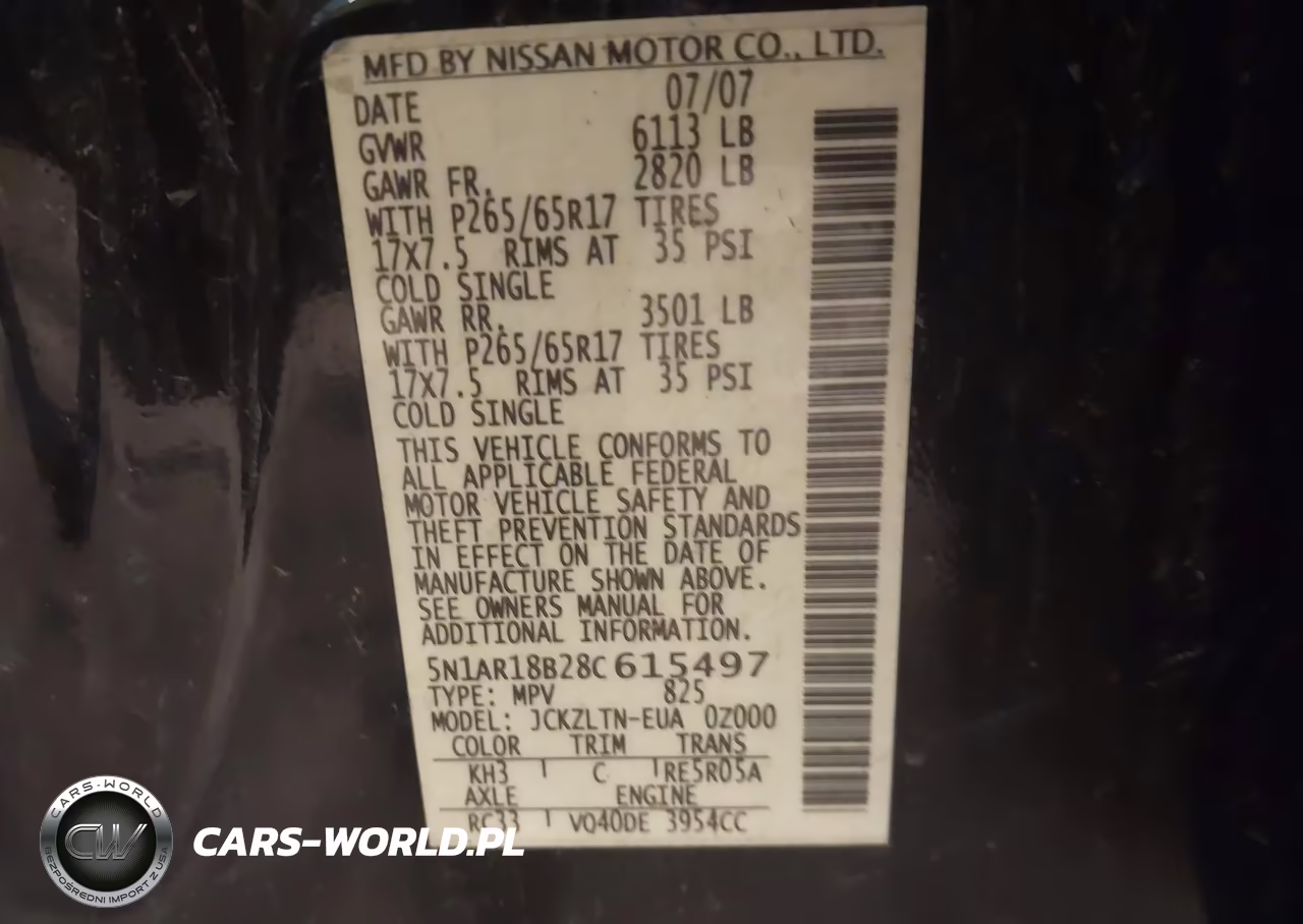 2008 Nissan Pathfinder Se VIN:5N1AR18B28C615497 - 9