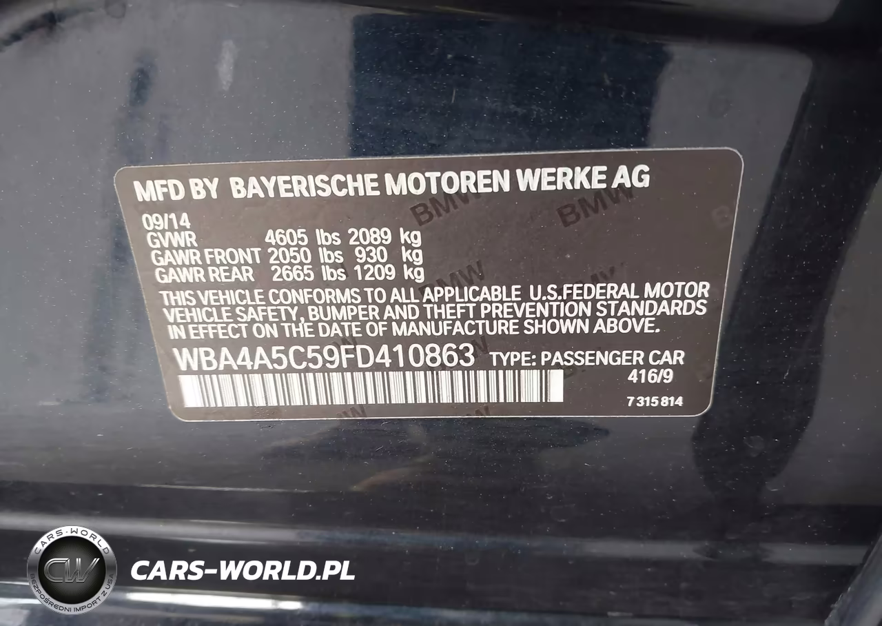 2015 BMW 428 Gran Coupe VIN:WBA4A5C59FD410863 - 9