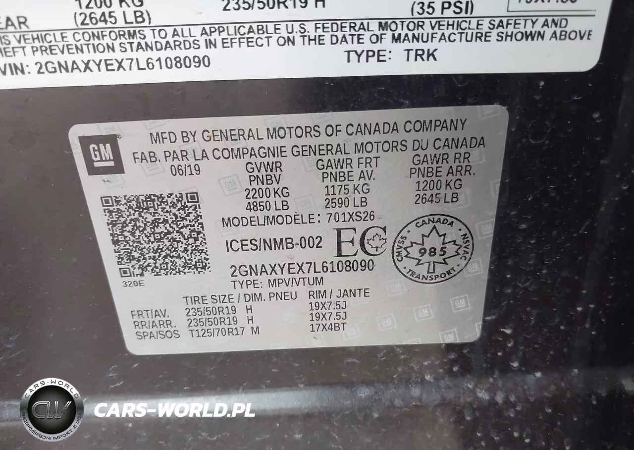 2020 Chevrolet Equinox Premier VIN:2GNAXYEX7L6108090 - 9