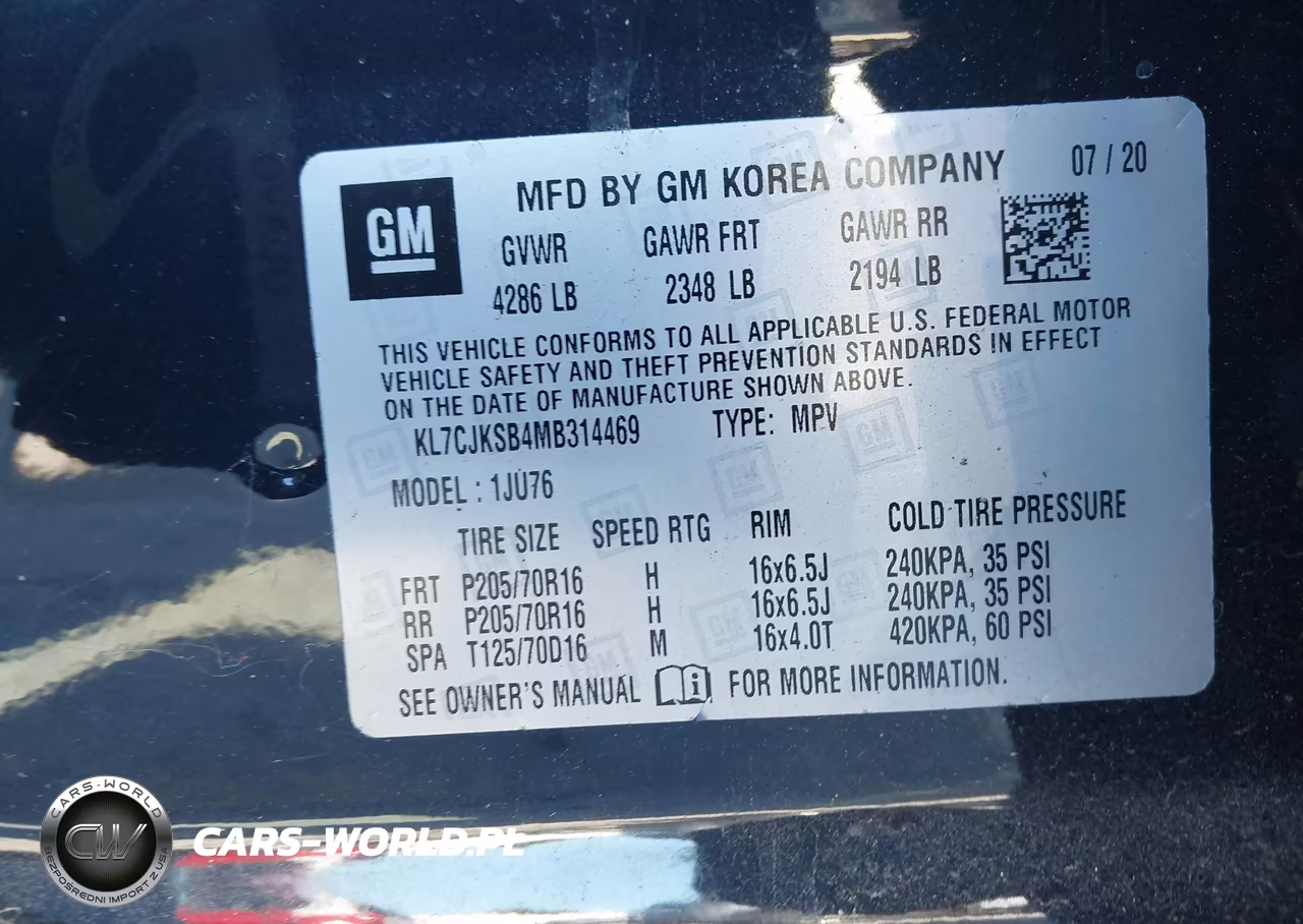 2021 Chevrolet Trax Fwd Ls VIN:KL7CJKSB4MB314469 - 9