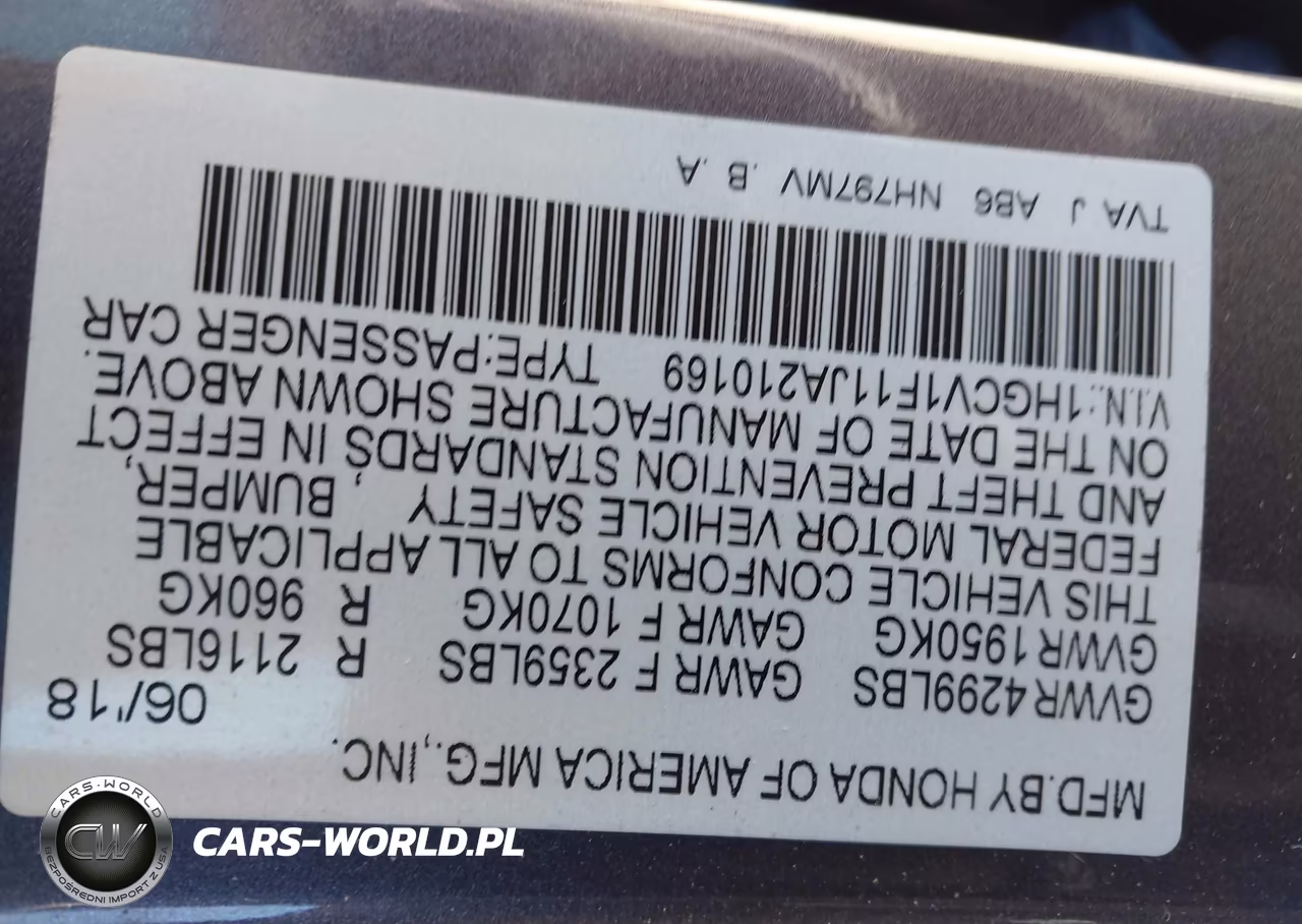2018 Honda Accord Lx VIN:1HGCV1F11JA210169 - 9