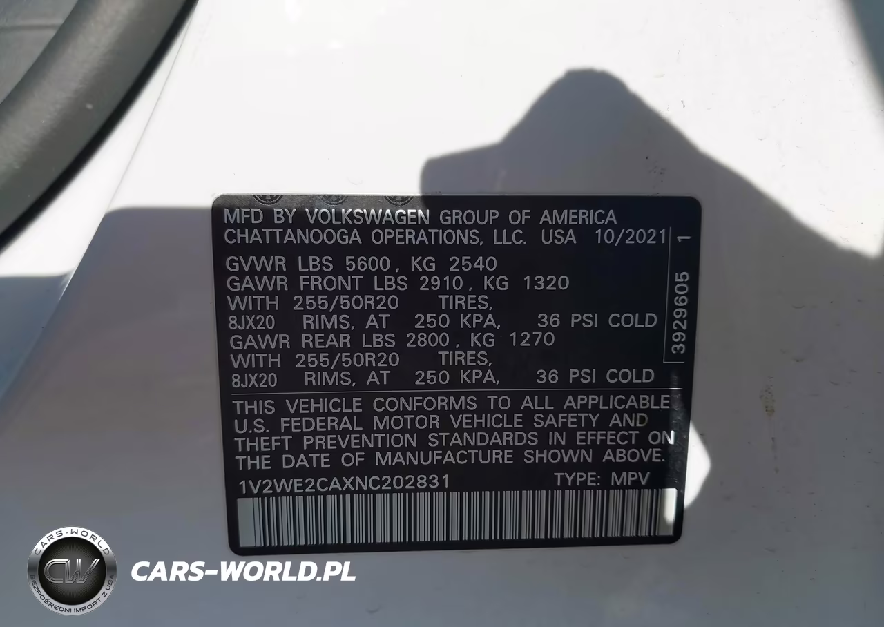 2022 Volkswagen Atlas Cross Sport 3.6L V6 Se W-Technology VIN:1V2WE2CAXNC202831 - 9