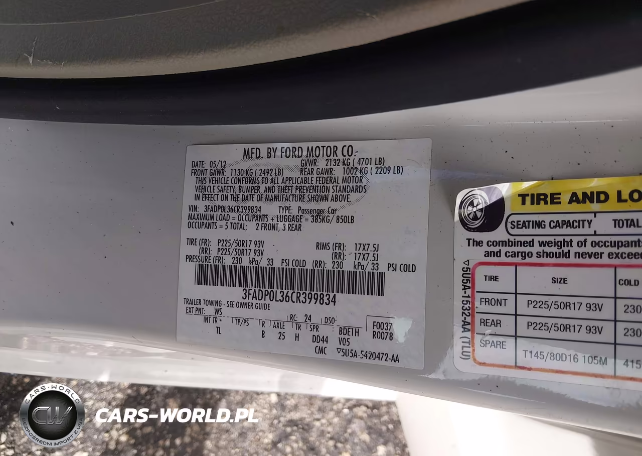 2012 Ford Fusion Hybrid VIN:3FADP0L36CR399834 - 9