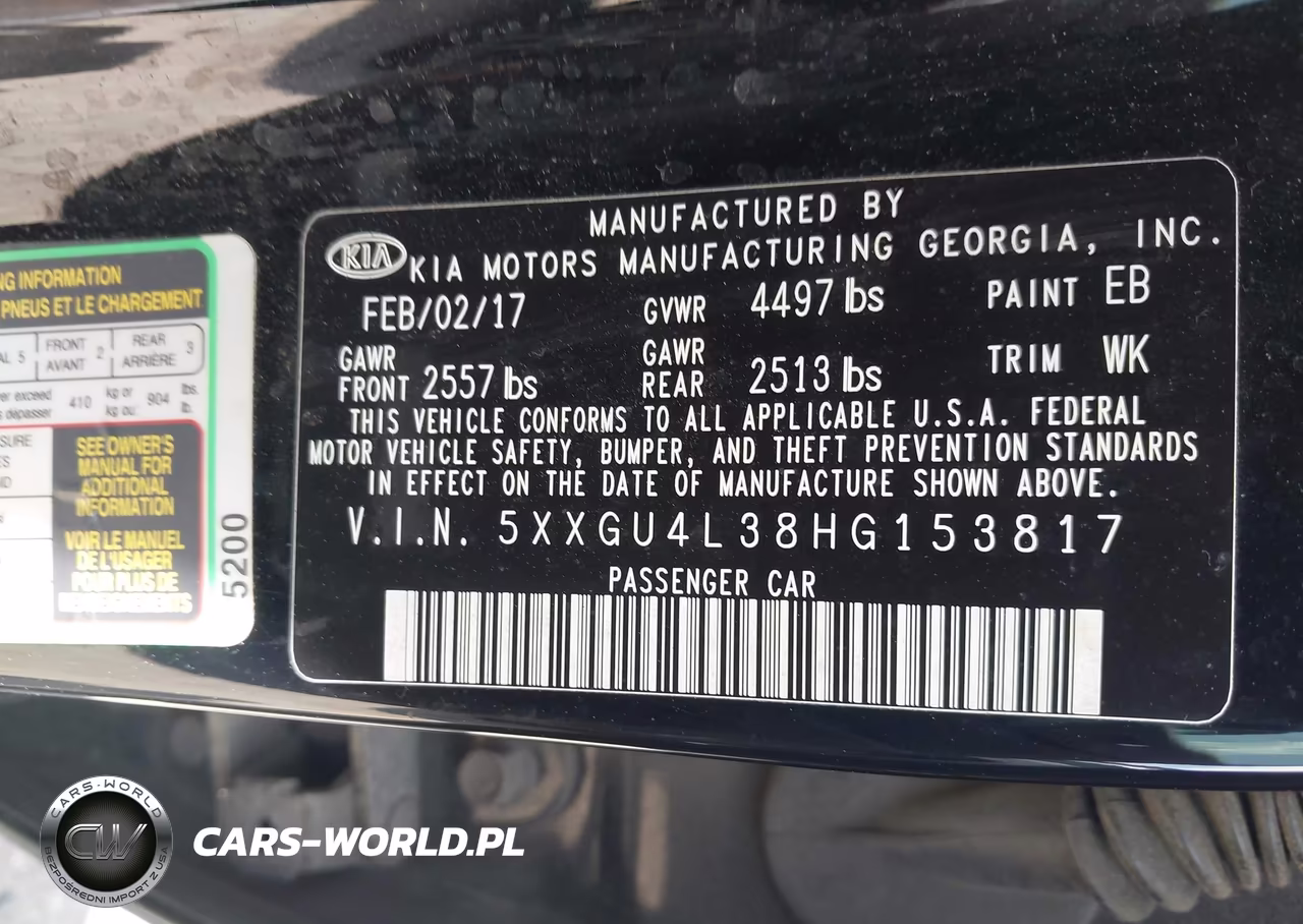 2017 Kia Optima Ex VIN:5XXGU4L38HG153817 - 9