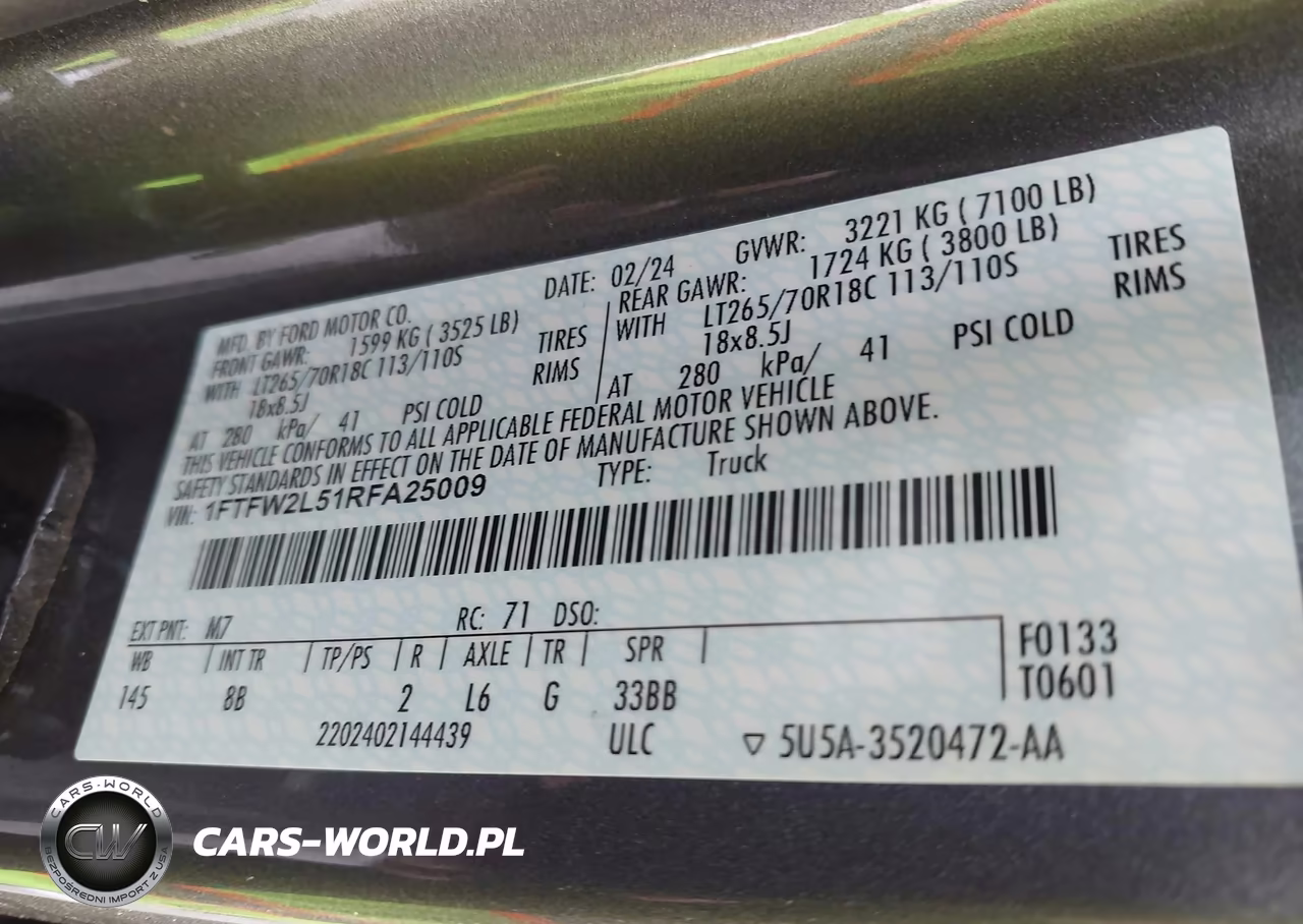 2024 Ford F-150 Stx VIN:1FTFW2L51RFA25009 - 9