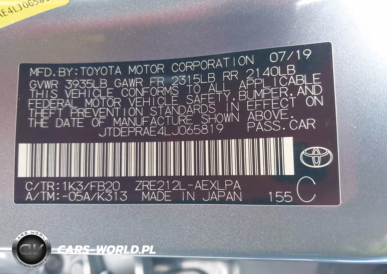 2020 Toyota Corolla Le VIN:JTDEPRAE4LJ065819 - 9