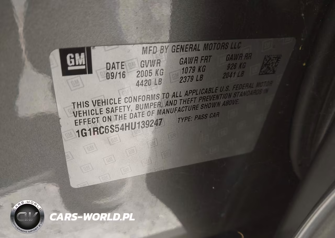2017 Chevrolet Volt Lt VIN:1G1RC6S54HU139247 - 9
