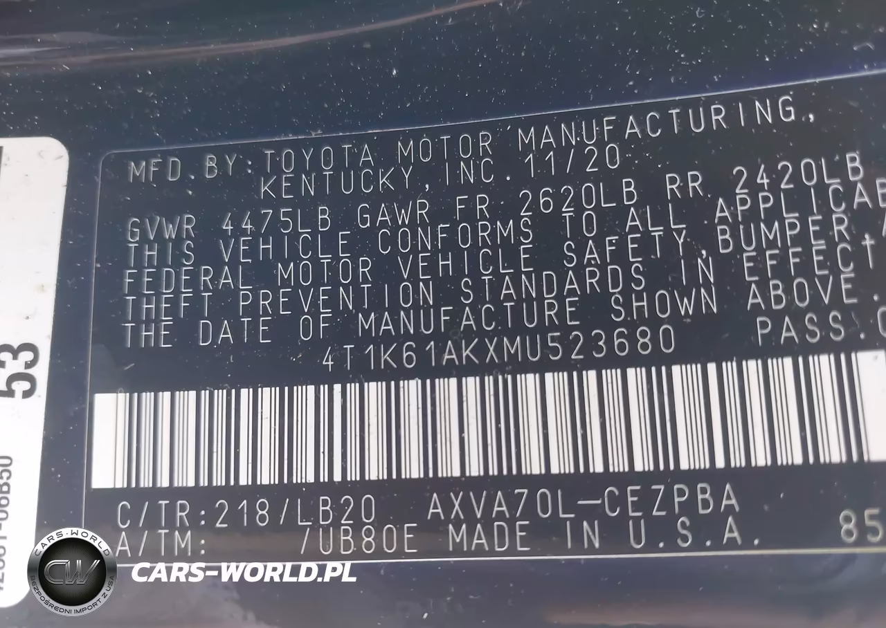 2021 Toyota Camry Xse VIN:4T1K61AKXMU523680 - 9
