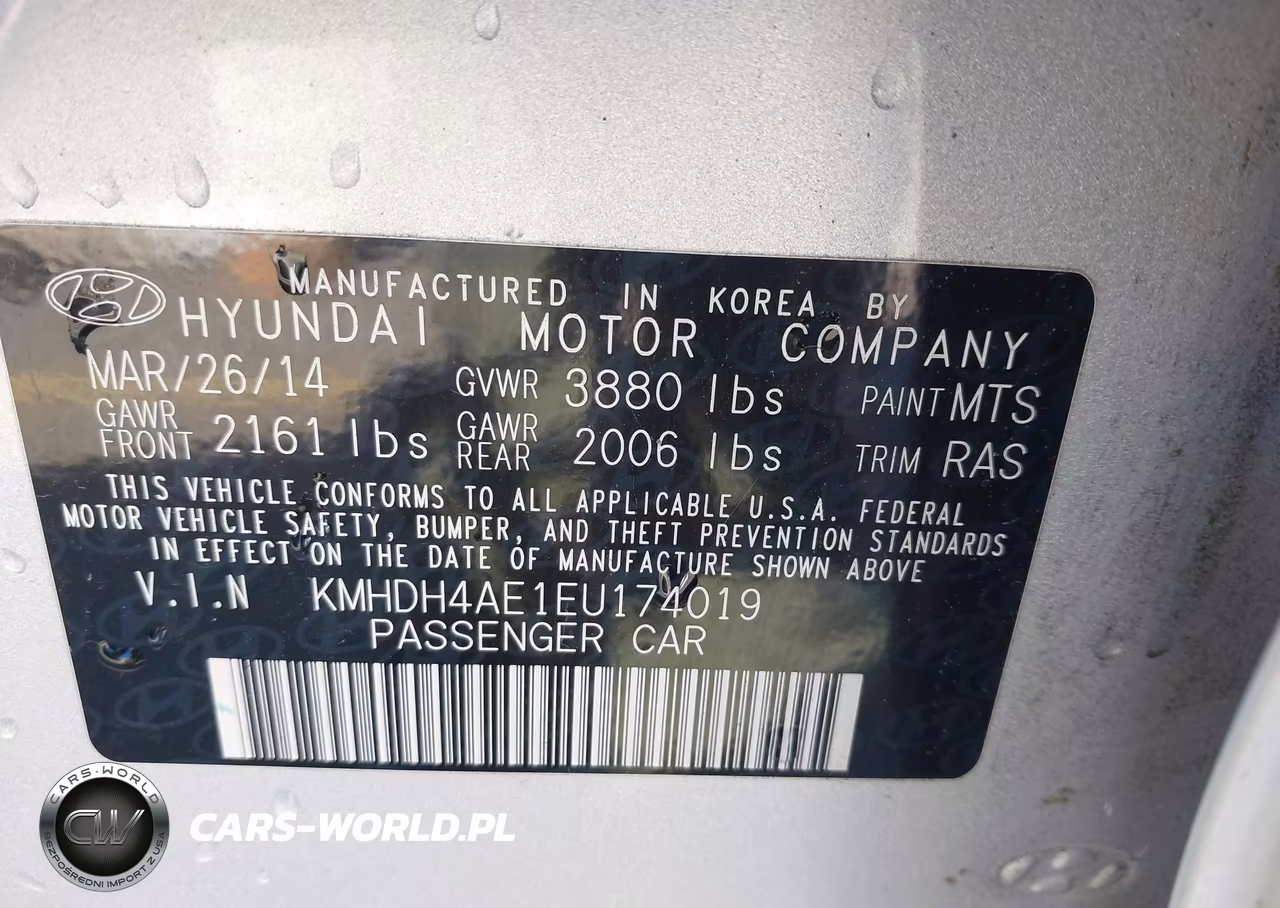 2014 Hyundai Elantra Se VIN:KMHDH4AE1EU174019 - 9
