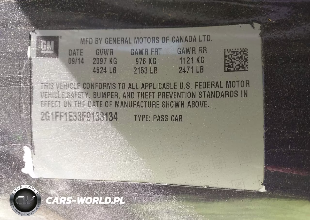 2015 Chevrolet Camaro 2Lt VIN:2G1FF1E33F9133134 - 9