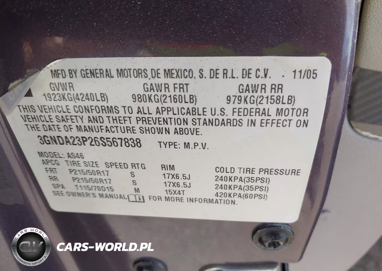 2006 Chevrolet Hhr Lt VIN:3GNDA23P26S567838 - 9