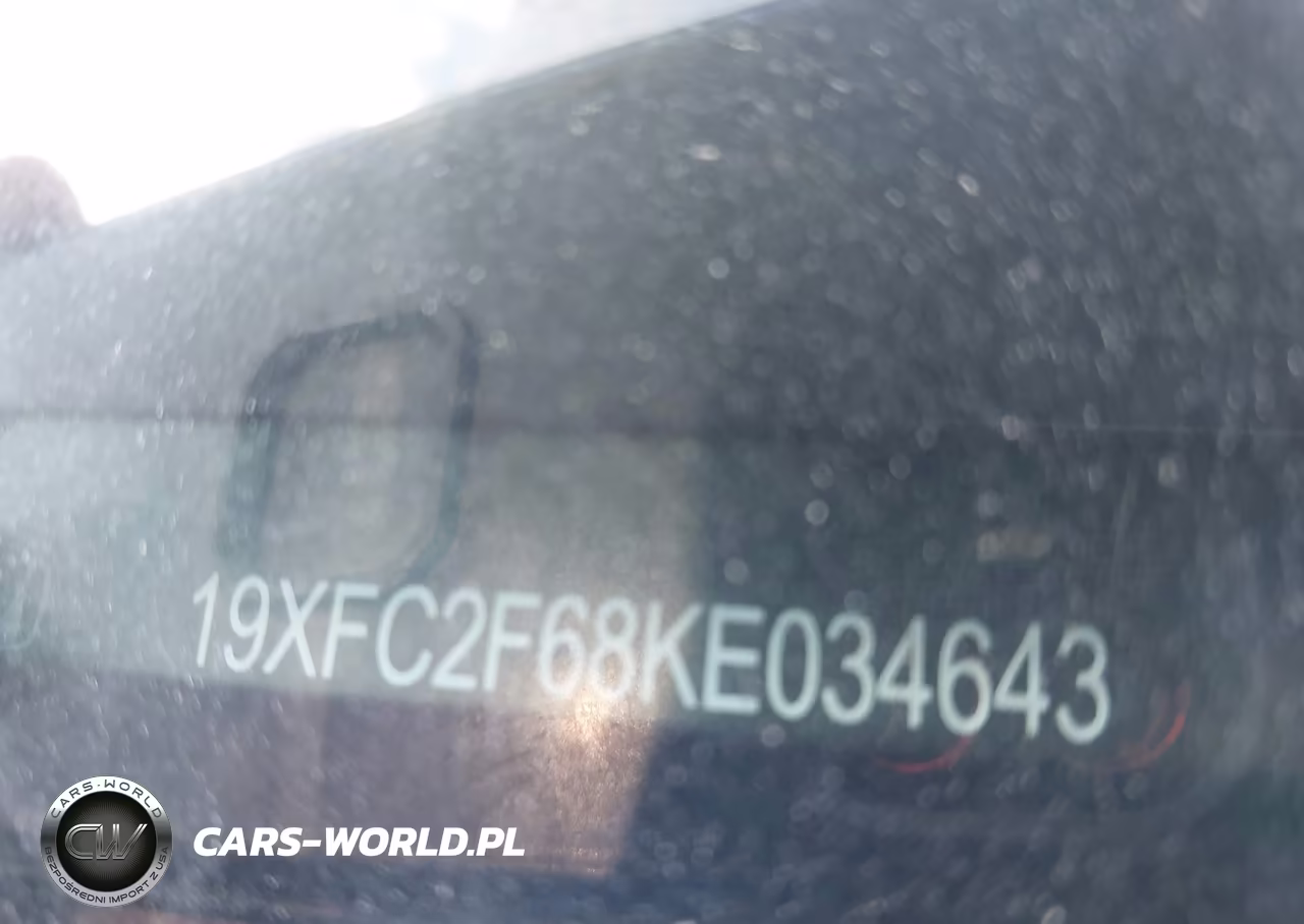 2019 Honda Civic Lx VIN:19XFC2F68KE034643 - 9