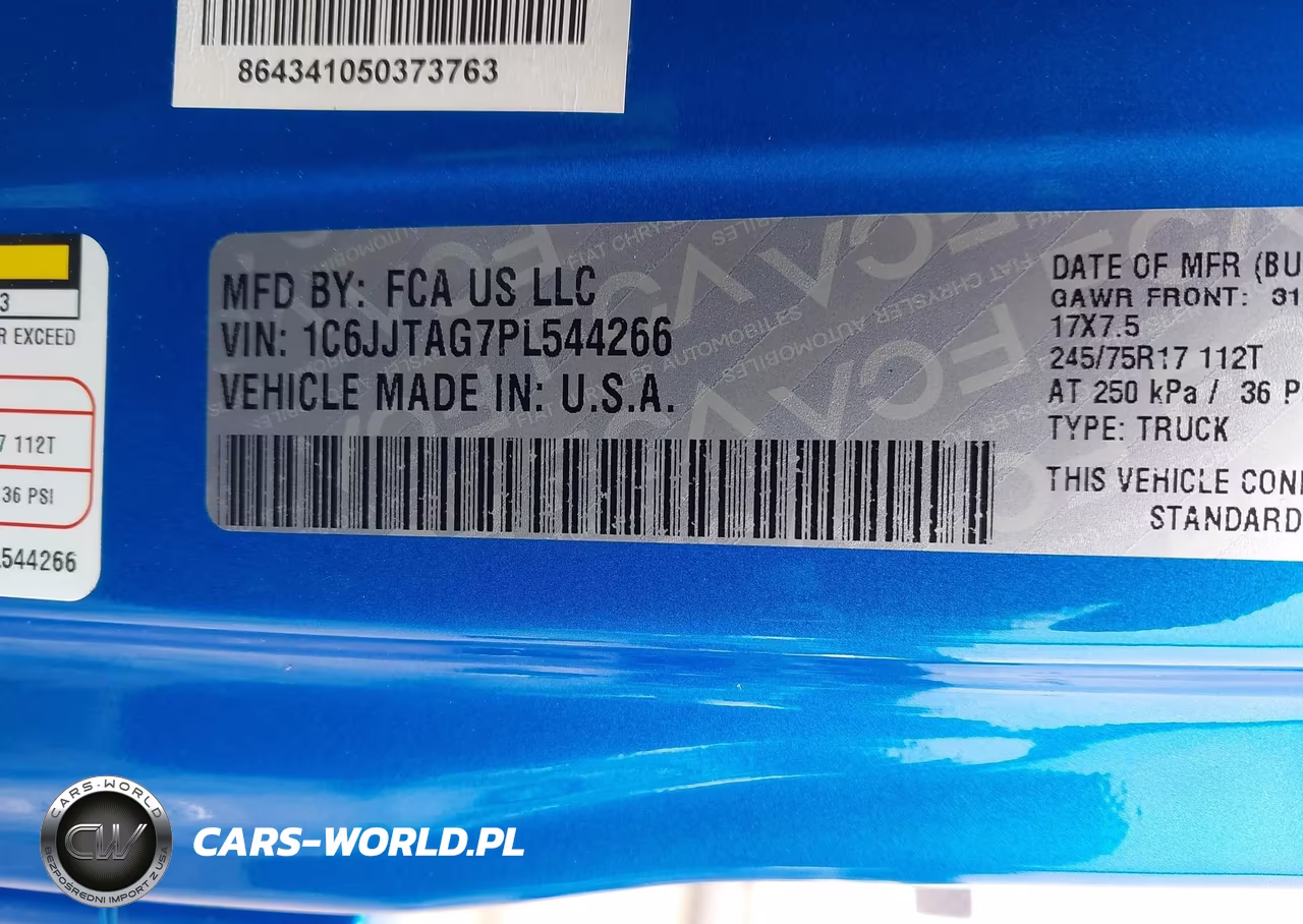 2023 Jeep Gladiator Sport S 4X4 VIN:1C6JJTAG7PL544266 - 9