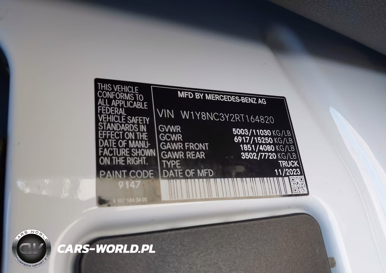 2024 Mercedes-Benz Sprinter 3500Xd High Roof 4-Cyl Diesel Ho VIN:W1Y8NC3Y2RT164820 - 8