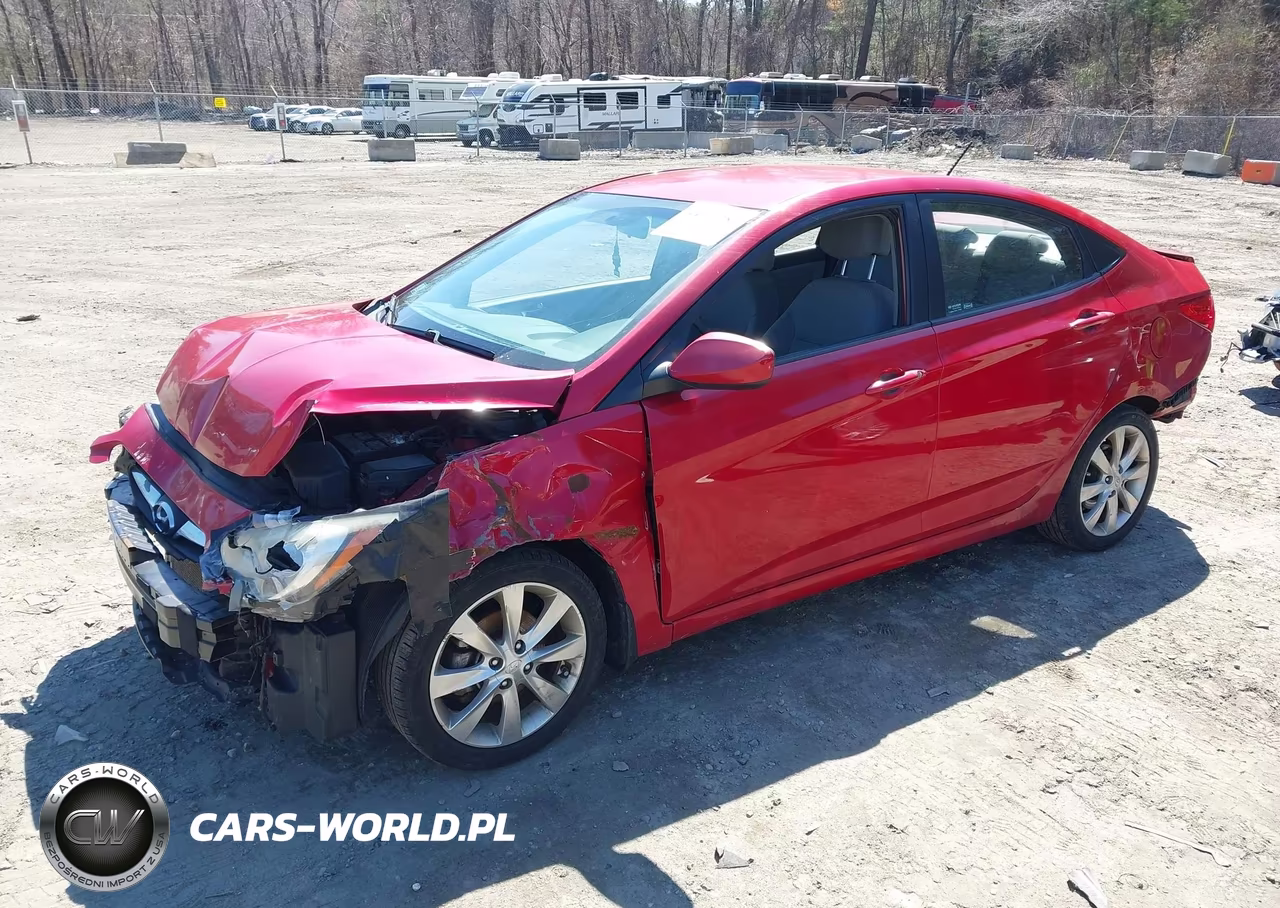 2012 Hyundai Accent Gls VIN:KMHCU4AE3CU080647 - 2