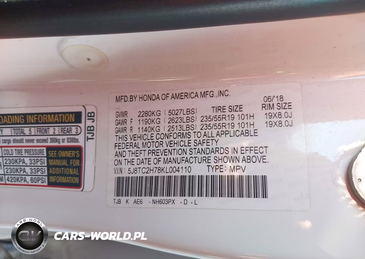 2019 Acura Rdx Advance Package VIN:5J8TC2H78KL004110 - 9