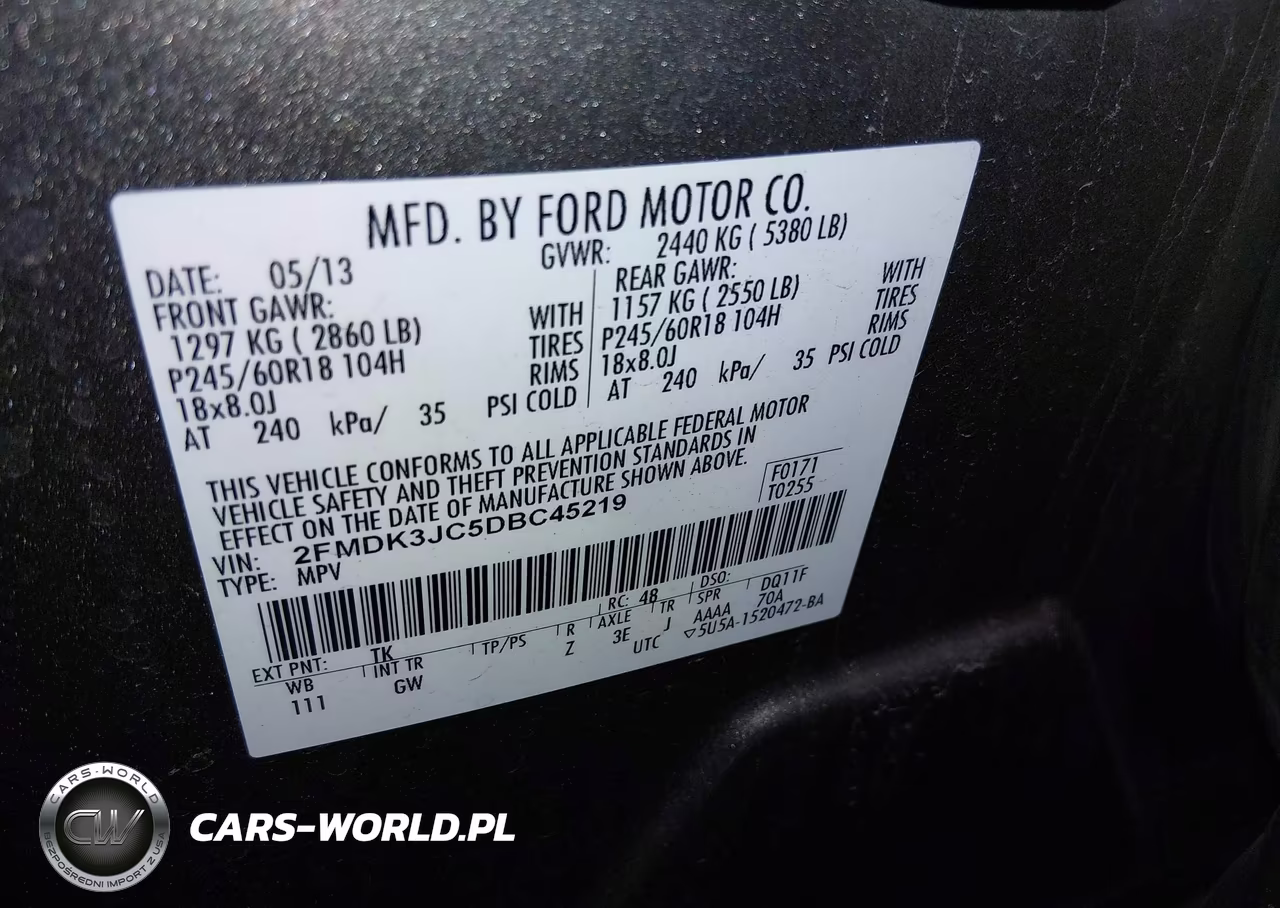 2013 Ford Edge Sel VIN:2FMDK3JC5DBC45219 - 9