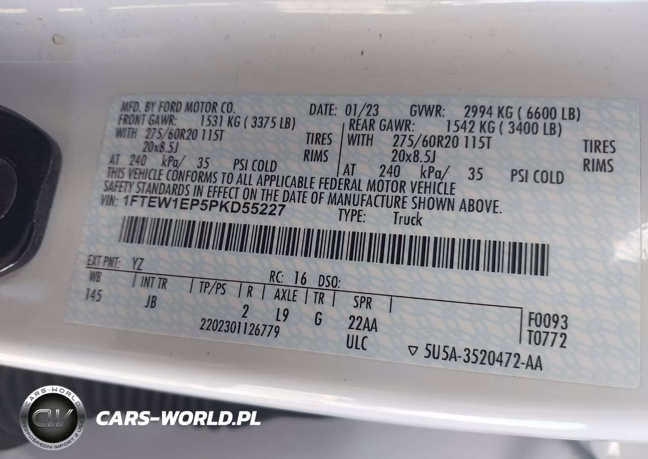 2023 Ford F-150 Xl VIN:1FTEW1EP5PKD55227 - 9
