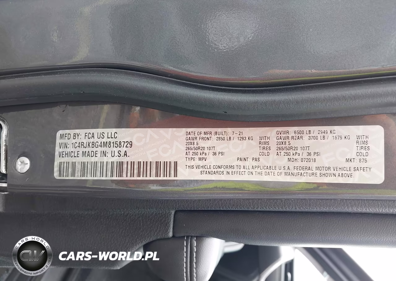 2021 Jeep Grand Cherokee L Limited 4X4 VIN:1C4RJKBG4M8158729 - 9