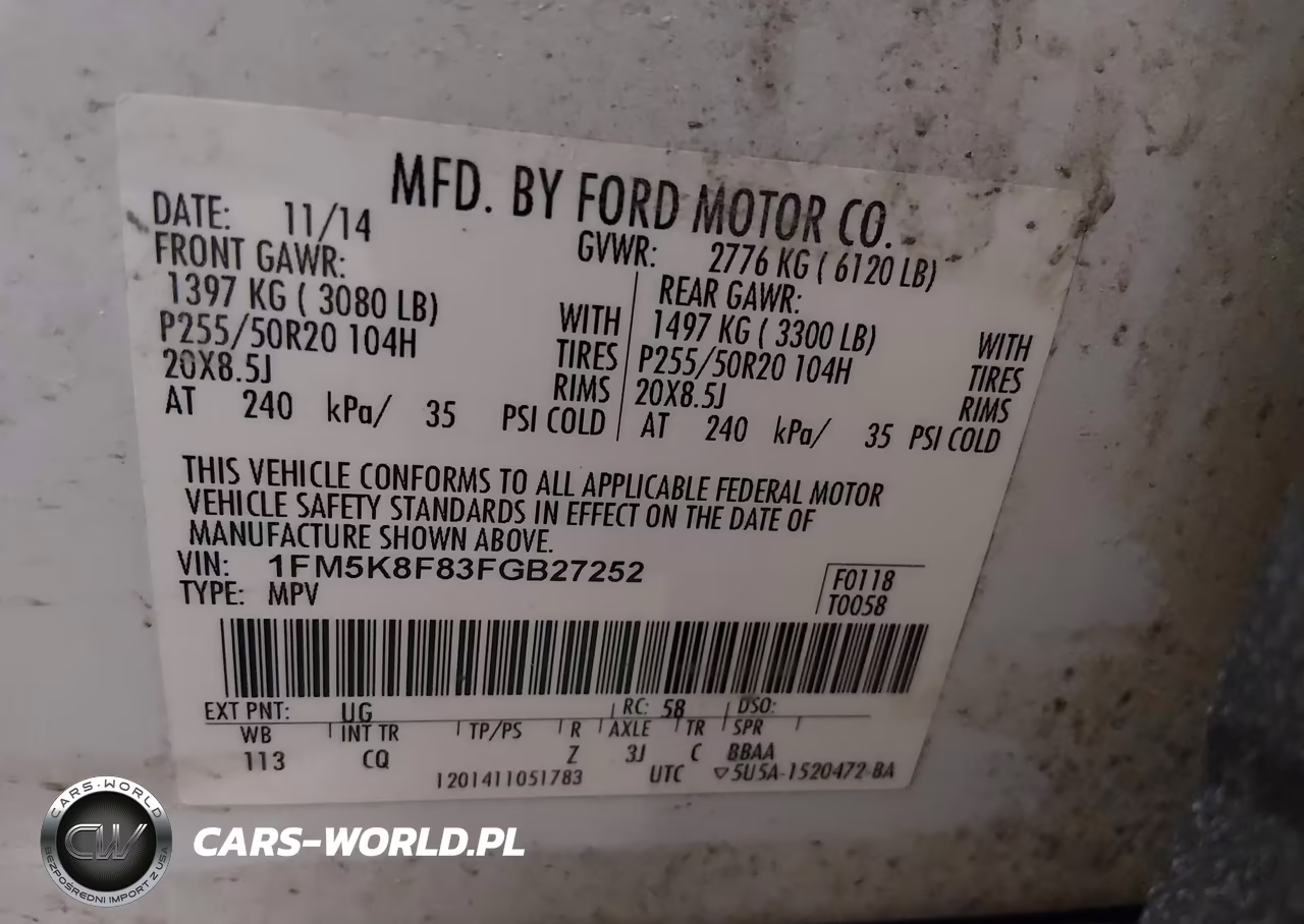 2015 Ford Explorer Limited VIN:1FM5K8F83FGB27252 - 9