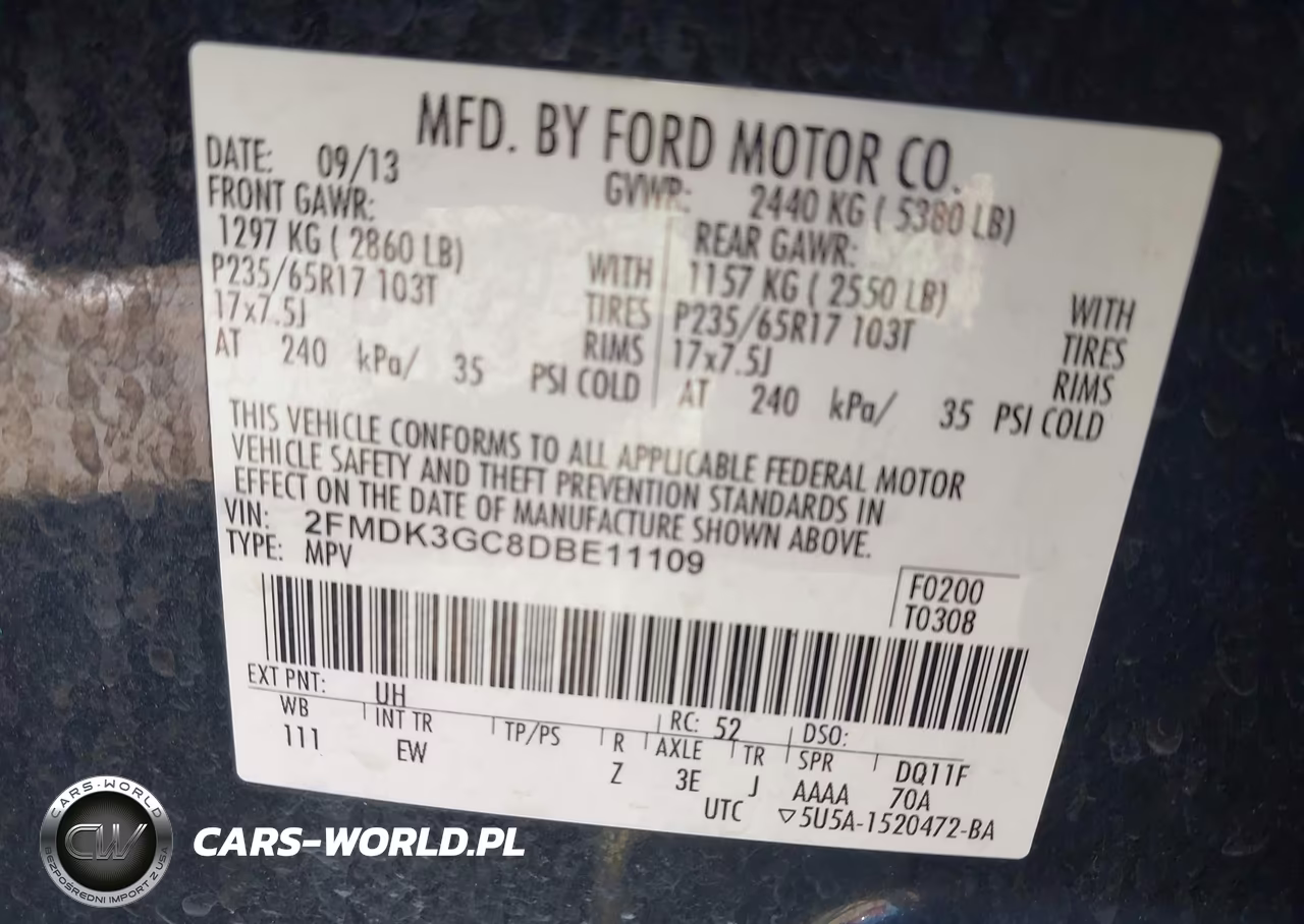 2013 Ford Edge Se VIN:2FMDK3GC8DBE11109 - 9
