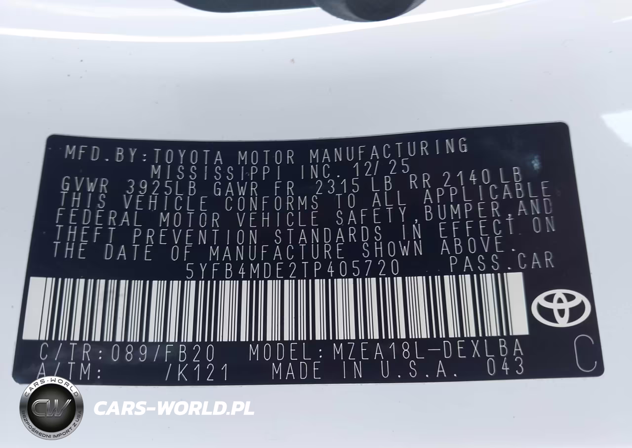 2026 Toyota Corolla Le VIN:5YFB4MDE2TP405720 - 9