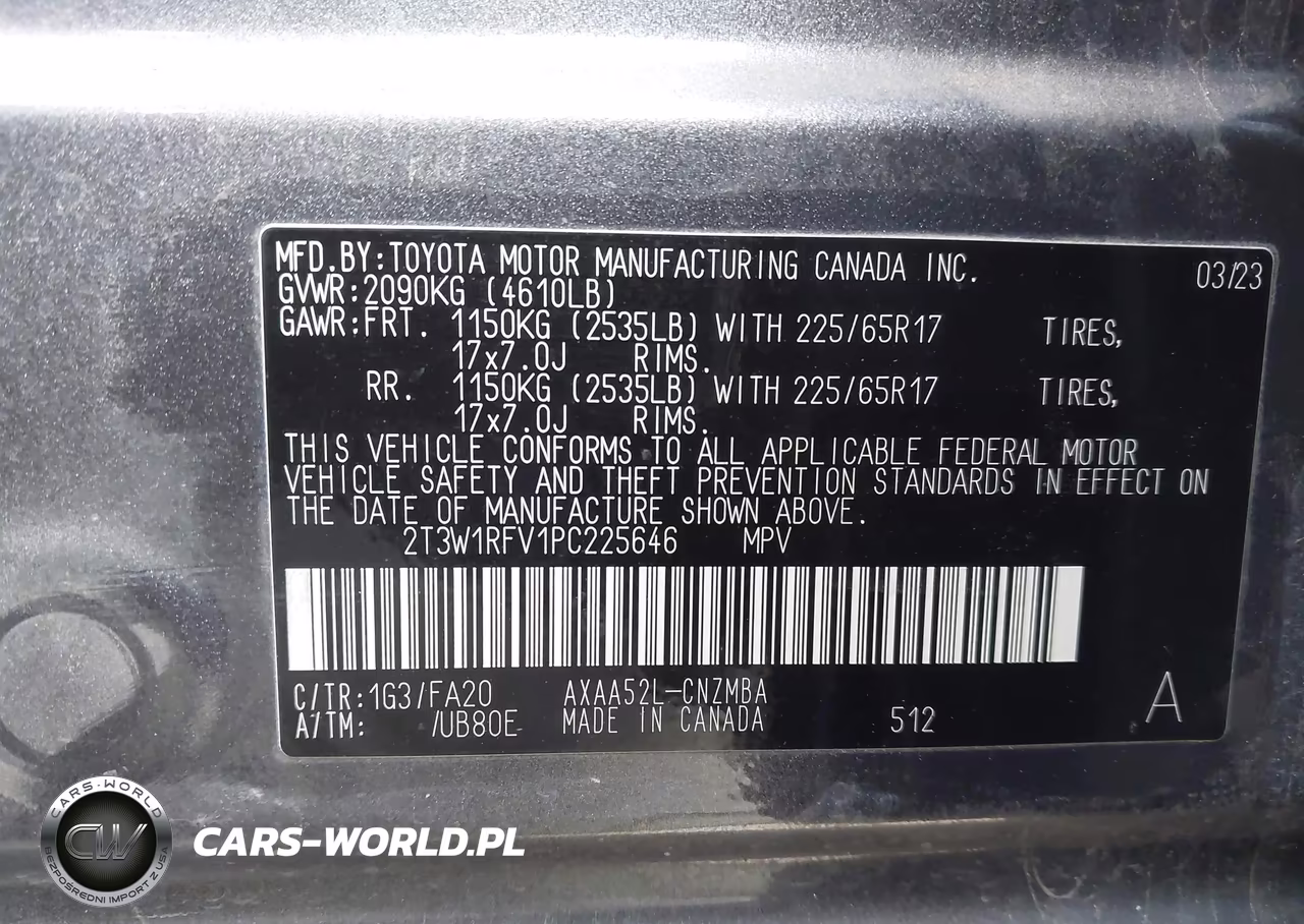 2023 Toyota Rav4 Xle VIN:2T3W1RFV1PC225646 - 9