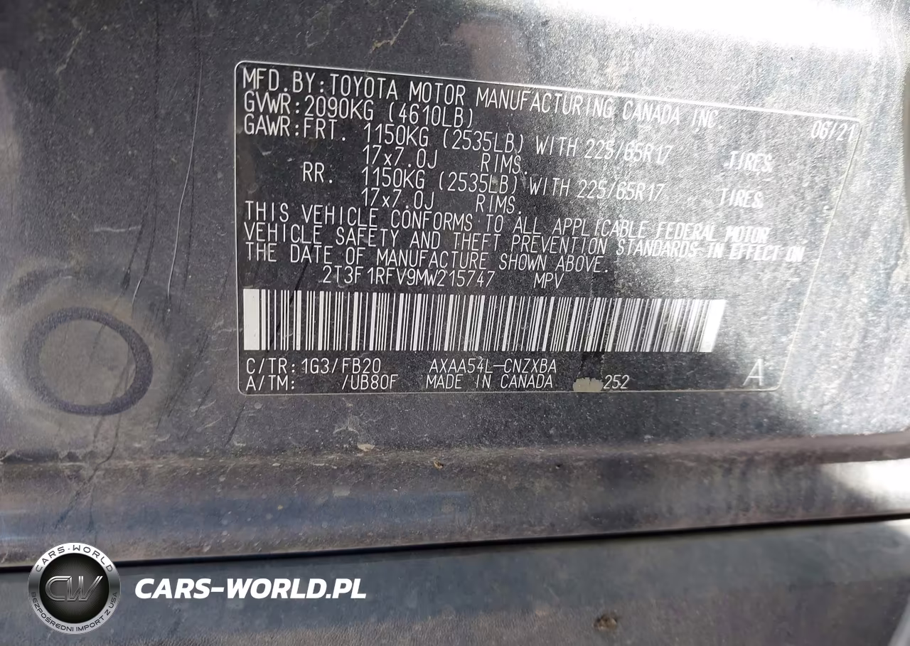 2021 Toyota Rav4 Le VIN:2T3F1RFV9MW215747 - 9