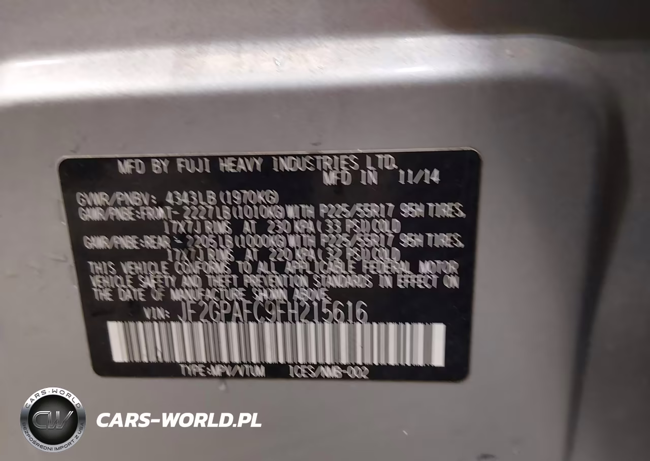 2015 Subaru Xv Crosstrek 2.0I Premium VIN:JF2GPAFC9FH215616 - 9