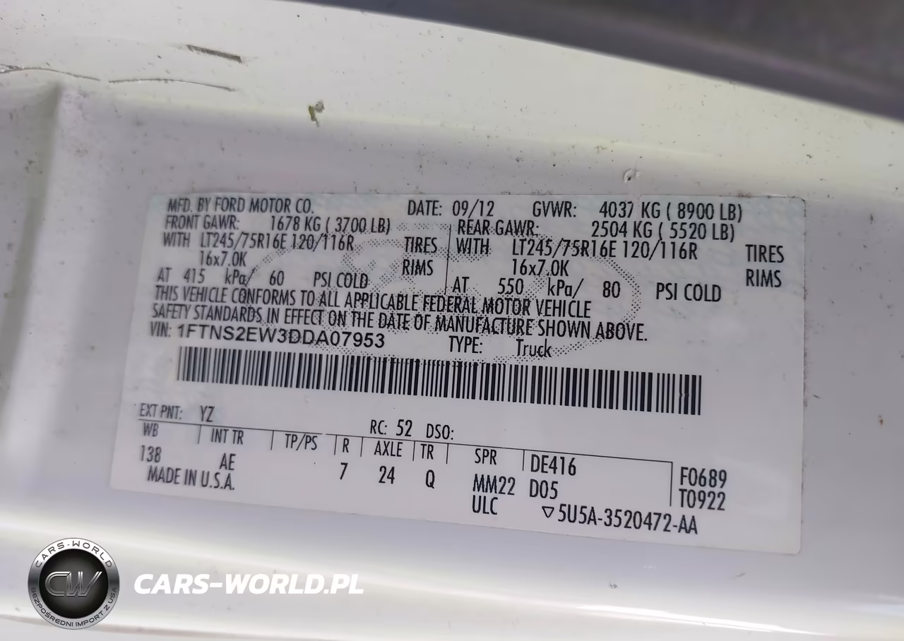 2013 Ford E-250 Commercial VIN:1FTNS2EW3DDA07953 - 9