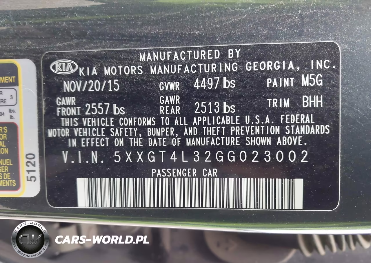 2016 Kia Optima Lx VIN:5XXGT4L32GG023002 - 9