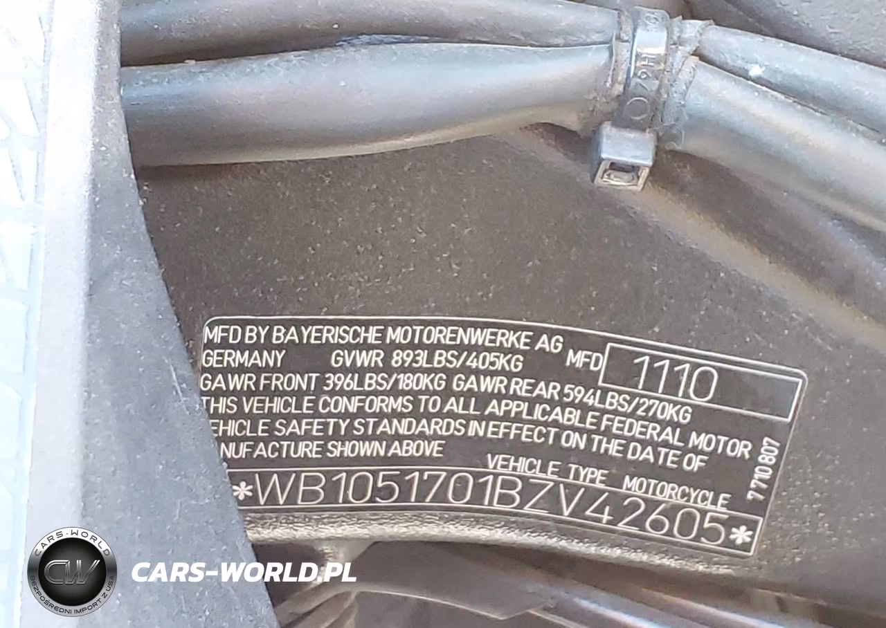 2011 BMW S 1000 Rr VIN:WB1051701BZV42605 - 10