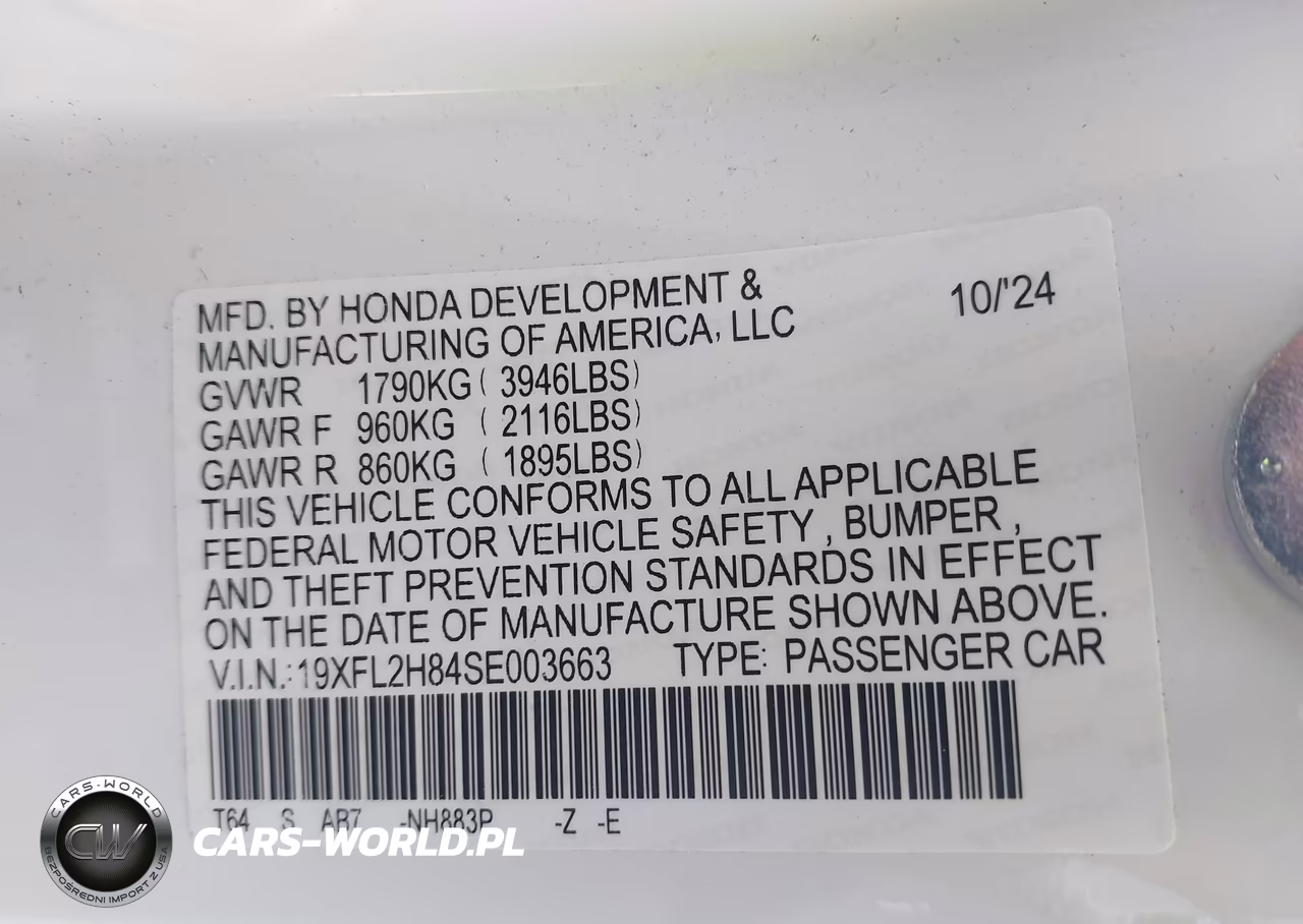 2025 Honda Civic Sedan Sport VIN:19XFL2H84SE003663 - 9