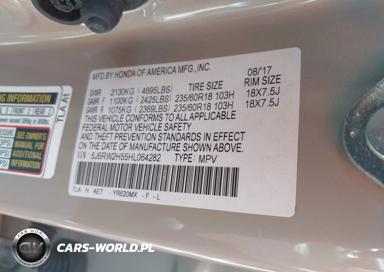 2017 Honda Cr-V Ex VIN:5J6RW2H55HL064282 - 9