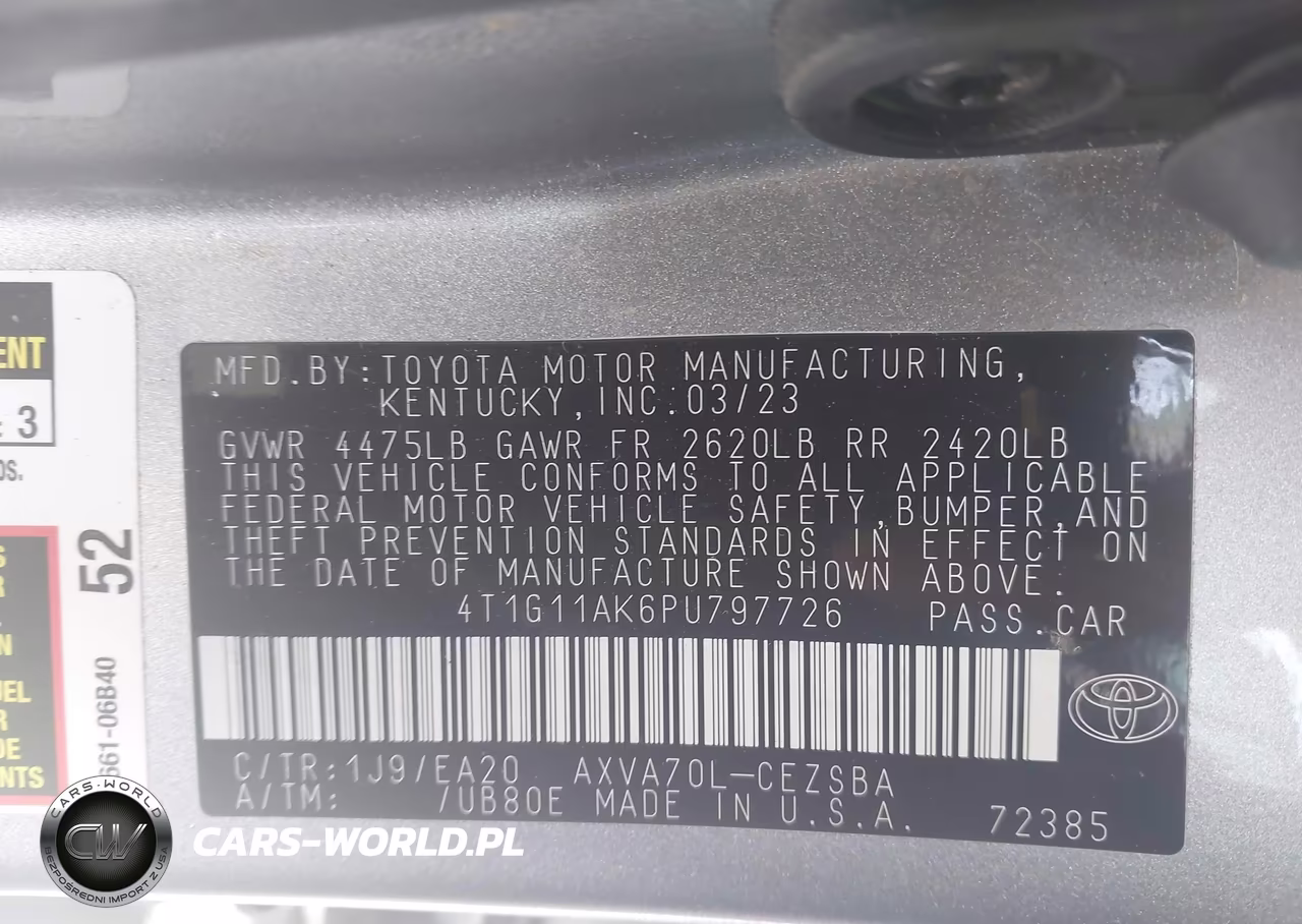 2023 Toyota Camry Se VIN:4T1G11AK6PU797726 - 9