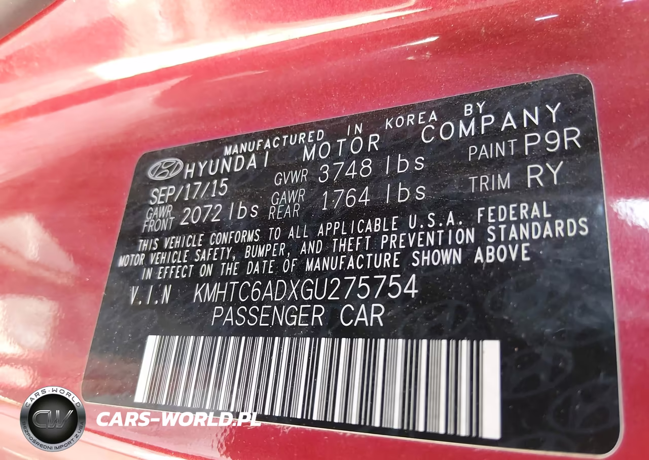 2016 Hyundai Veloster VIN:KMHTC6ADXGU275754 - 9