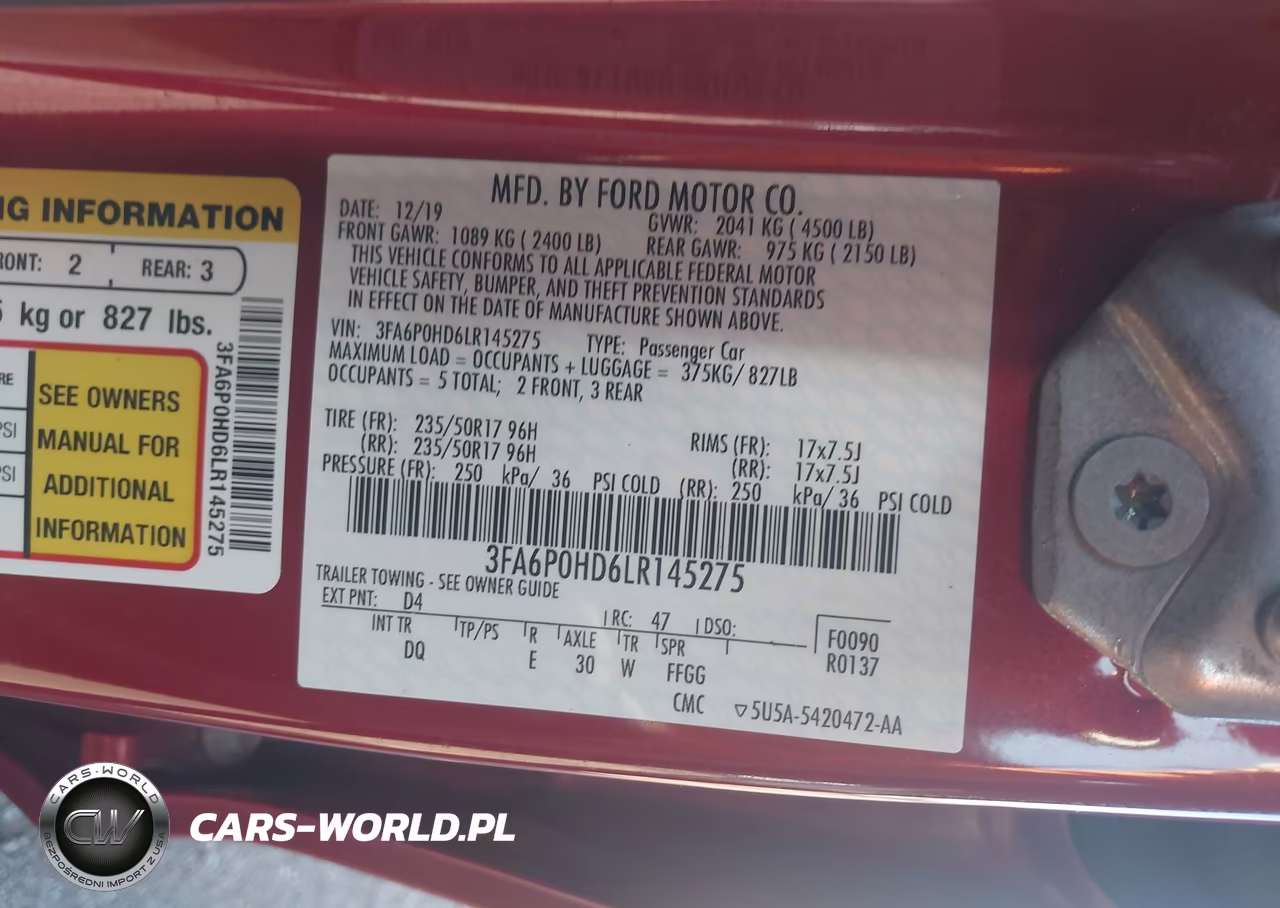 2020 Ford Fusion Se VIN:3FA6P0HD6LR145275 - 9