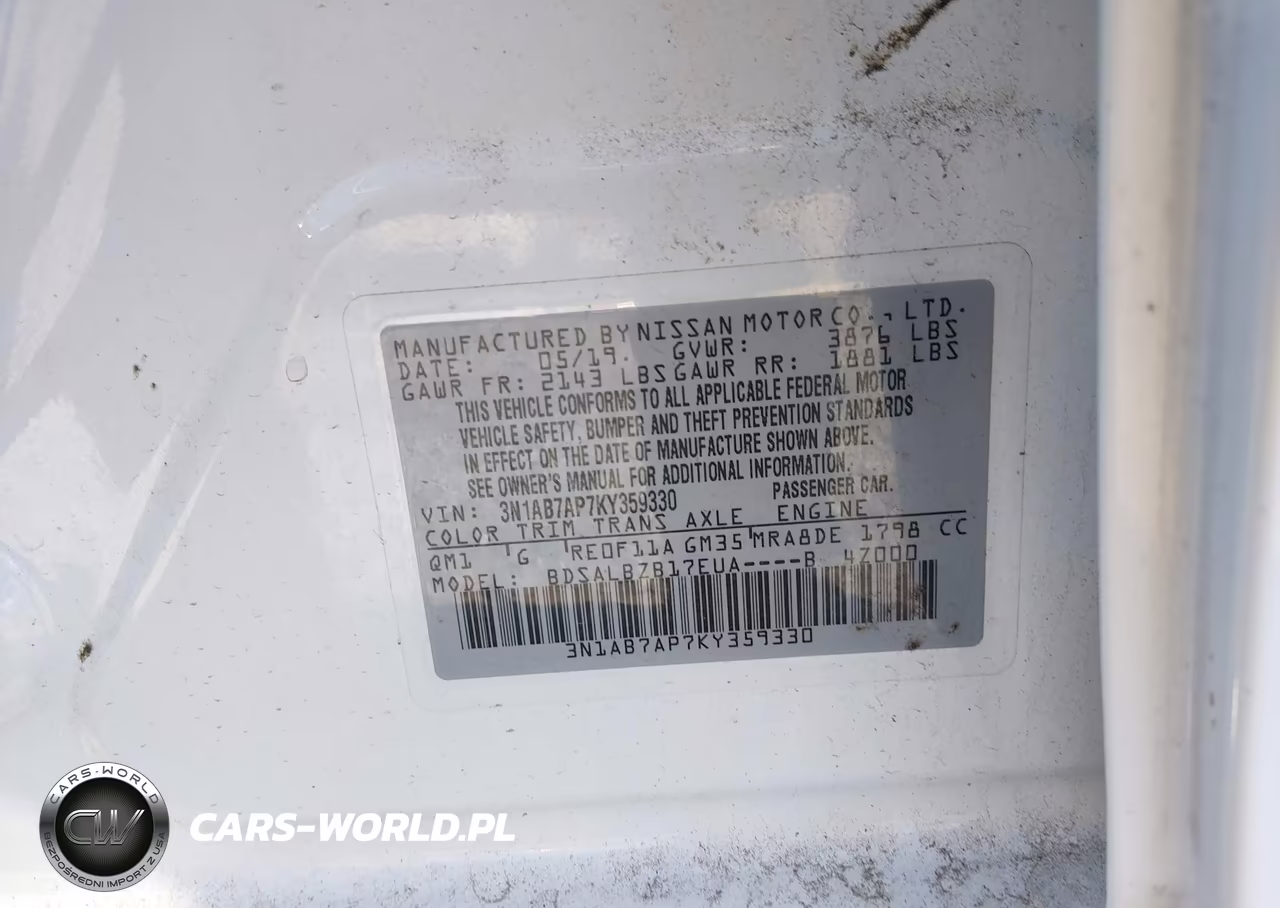 2019 Nissan Sentra S VIN:3N1AB7AP7KY359330 - 9