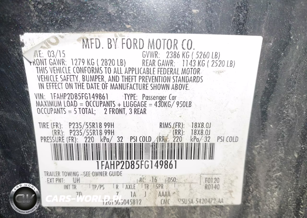 2015 Ford Taurus Se VIN:1FAHP2D85FG149861 - 9