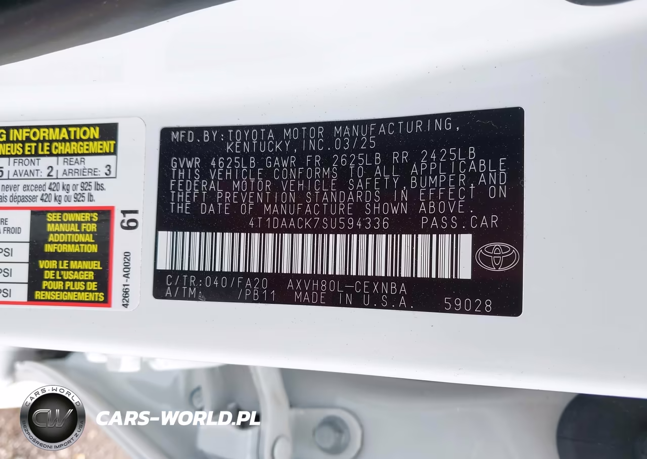 2025 Toyota Camry Le VIN:4T1DAACK7SU594336 - 9