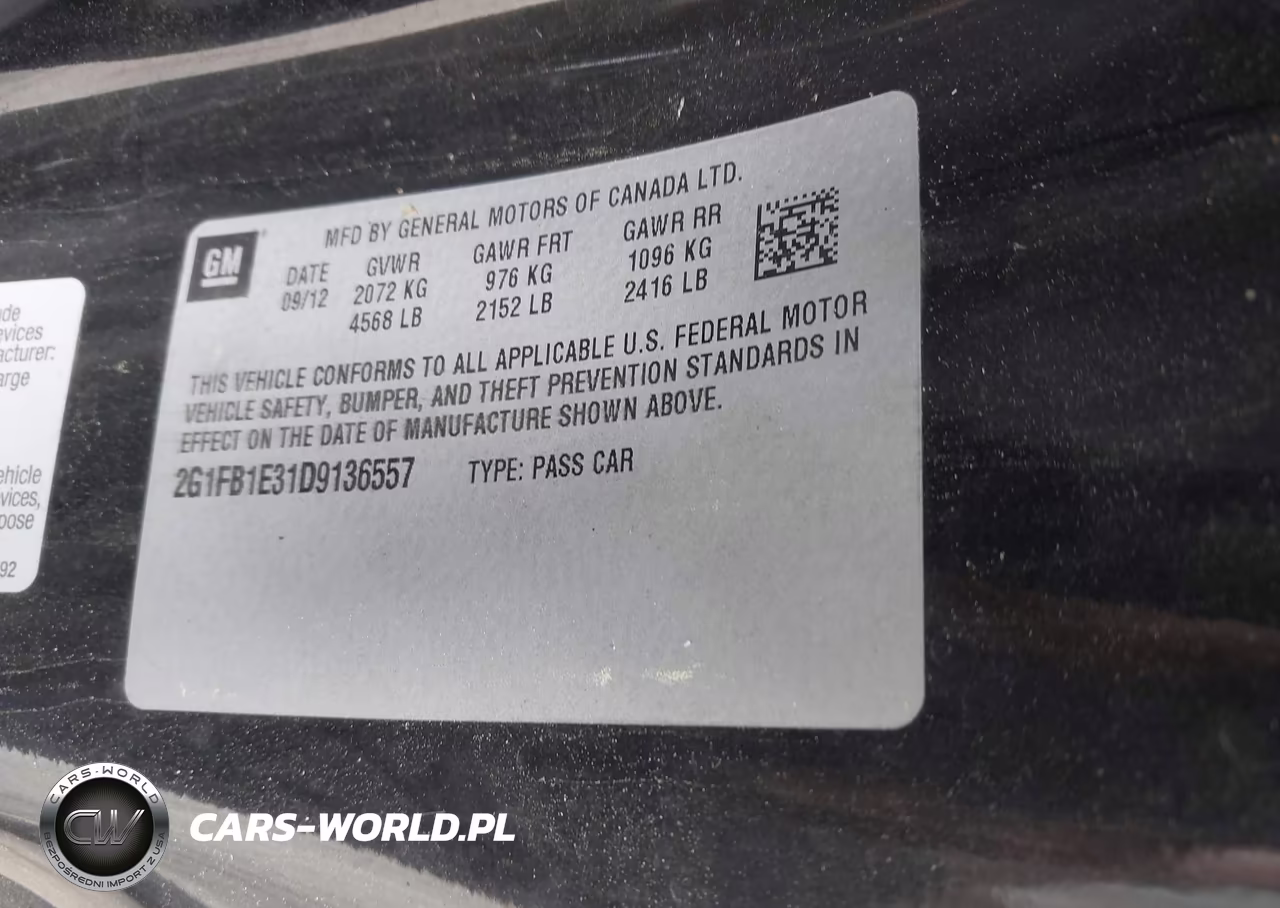 2013 Chevrolet Camaro 1Lt VIN:2G1FB1E31D9136557 - 9