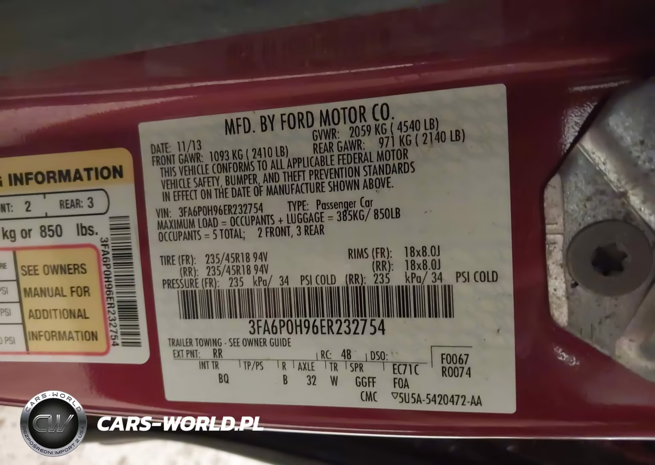 2014 Ford Fusion Se VIN:3FA6P0H96ER232754 - 9