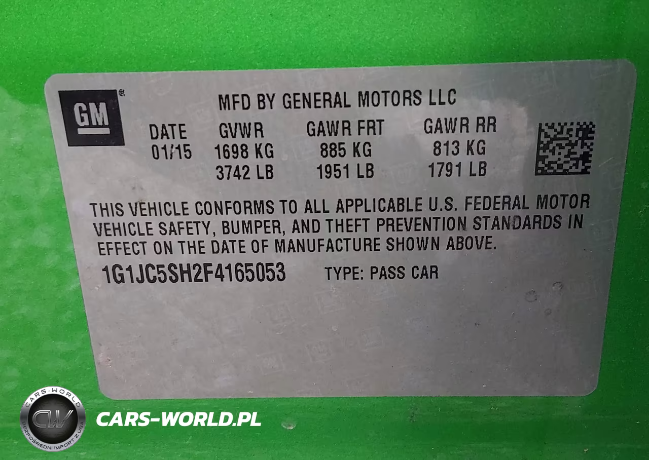 2015 Chevrolet Sonic Lt Auto VIN:1G1JC5SH2F4165053 - 9