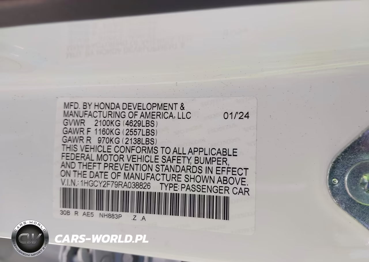 2024 Honda Accord Hybrid Sport-L VIN:1HGCY2F79RA038826 - 9