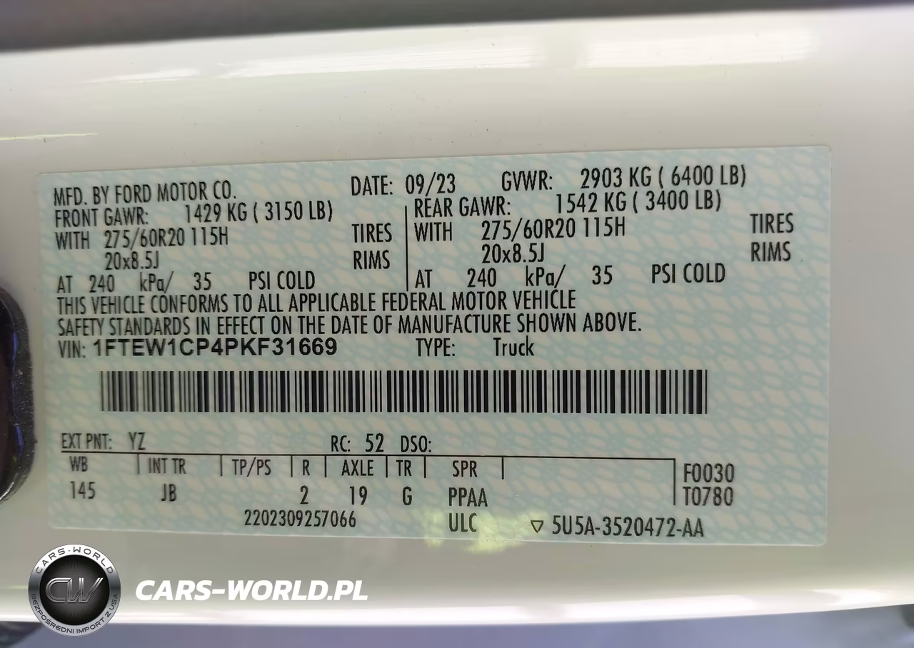2023 Ford F-150 Xl VIN:1FTEW1CP4PKF31669 - 9