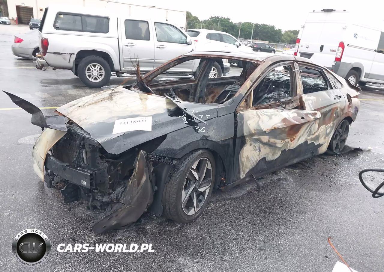 2021 Hyundai Elantra Sel VIN:KMHLN4AG6MU180340 - 2