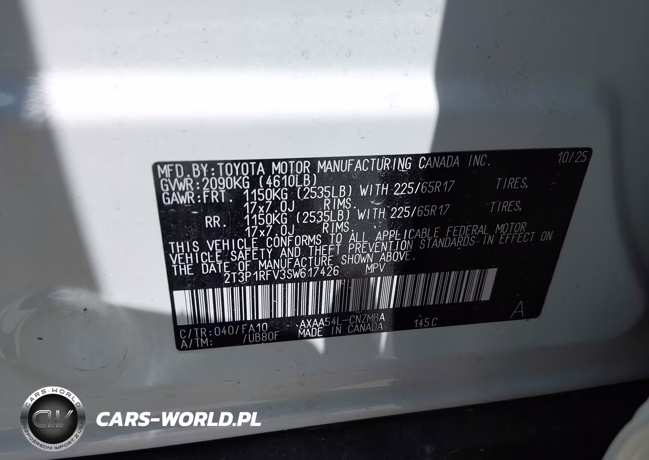 2025 Toyota Rav4 Xle VIN:2T3P1RFV3SW617426 - 9